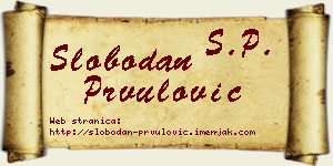 Slobodan Prvulović vizit kartica